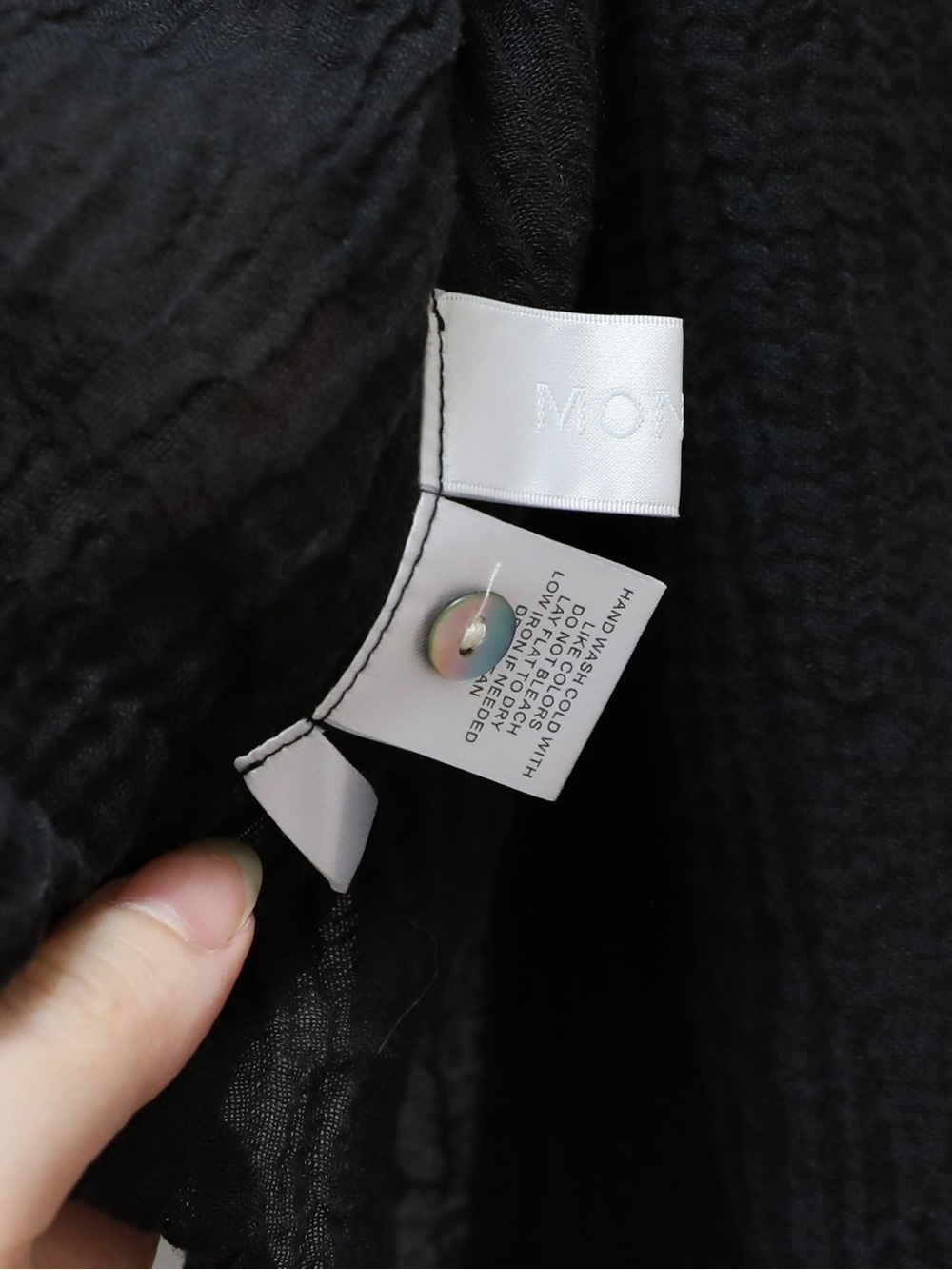 Monday 100% linen open cardigan oversized black shirt loose fit Large resortwear - Picture 6 of 9